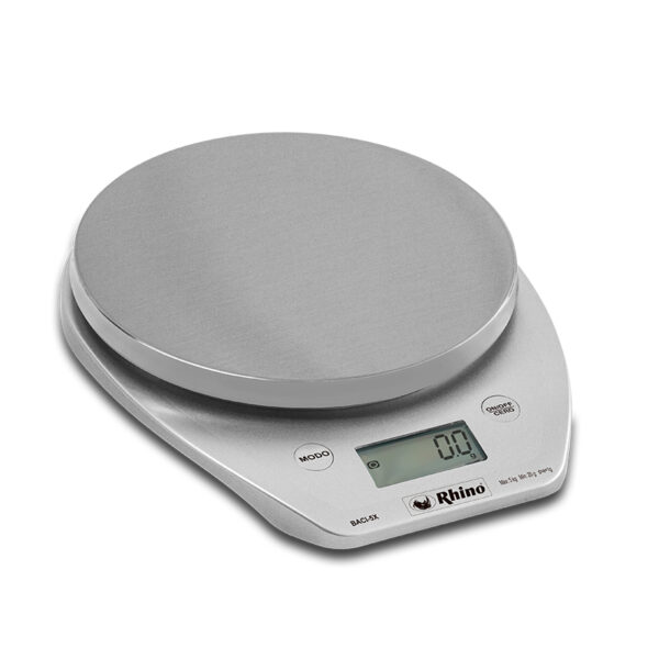 Báscula de Cocina 5 kg Acero Inoxidable Rhino