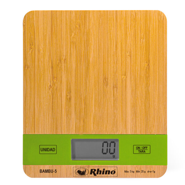 Báscula de Cocina 5 kg Bambú Rhino - Imagen 2